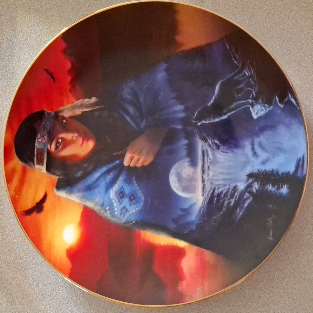 Visions in a full moon by Andrew Farley, commemorative plate